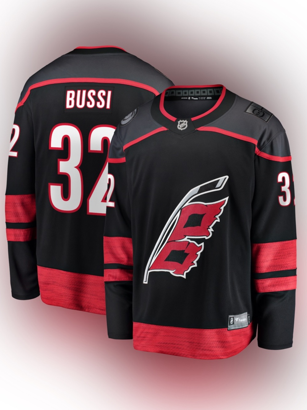 Men's Carolina Hurricanes Brandon Bussi Fanatics Black Home Breakaway Jersey